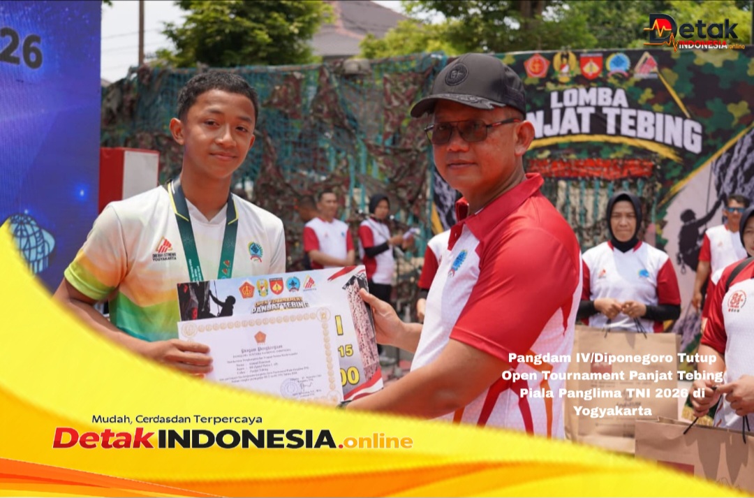 Pangdam IV/Diponegoro Tutup Open Tournament Panjat Tebing Piala Panglima TNI 2026 di Yogyakarta